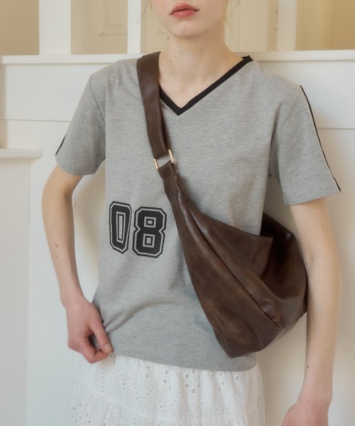 Birthday room（バースデイルーム）の「フェイクレザーショルダーバッグ/fake leather shoulder bag（ショルダーバッグ・レディース・ブラウン/ピンク・FREE）」の15枚目の写真