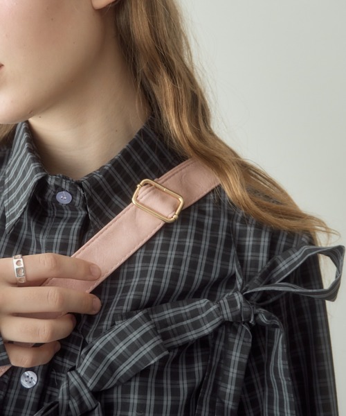 Birthday room（バースデイルーム）の「フェイクレザーショルダーバッグ/fake leather shoulder bag（ショルダーバッグ・レディース・ブラウン/ピンク・FREE）」の19枚目の写真