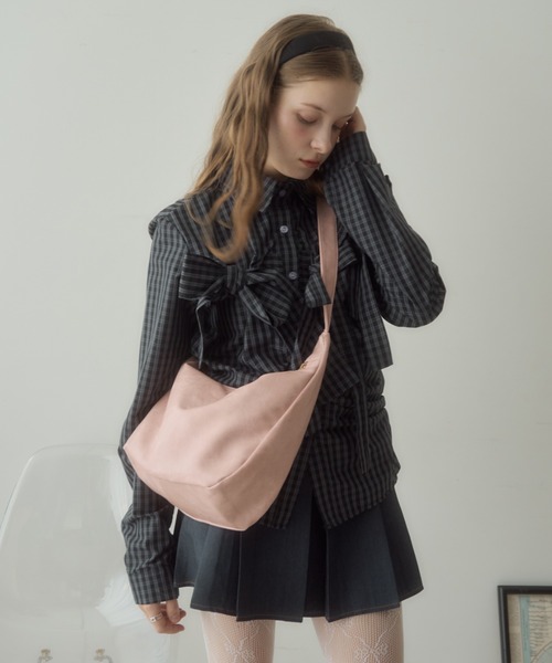 Birthday room（バースデイルーム）の「フェイクレザーショルダーバッグ/fake leather shoulder bag（ショルダーバッグ・レディース・ブラウン/ピンク・FREE）」の20枚目の写真