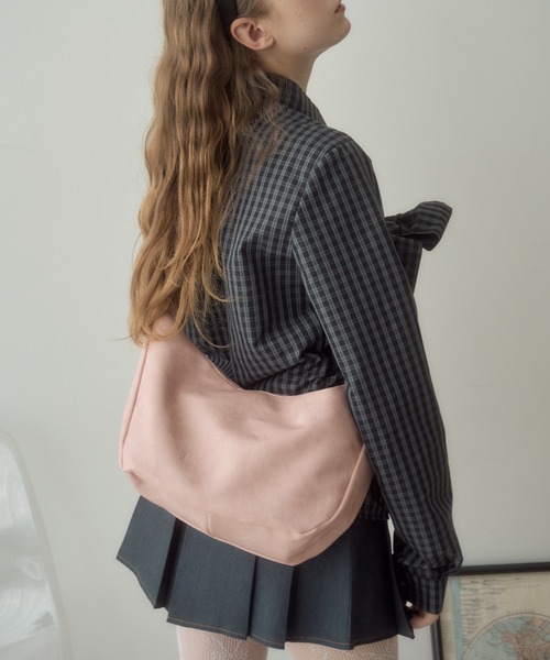 Birthday room（バースデイルーム）の「フェイクレザーショルダーバッグ/fake leather shoulder bag（ショルダーバッグ・レディース・ブラウン/ピンク・FREE）」の16枚目の写真