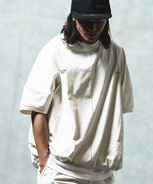 GLIMCLAP（グリムクラップ）の「mt9698- Mini-ripstop nylon fabric short-sleeve pullover Tシャツ（Tシャツ/カットソー・メンズ・ナチュラル/ブラック/ベージュ・S/M/L）」の6枚目の写真