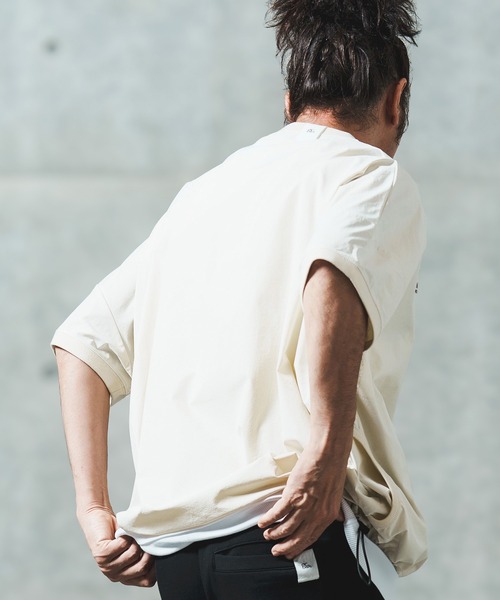 GLIMCLAP（グリムクラップ）の「mt9698- Mini-ripstop nylon fabric short-sleeve pullover Tシャツ（Tシャツ/カットソー・メンズ・ナチュラル/ブラック/ベージュ・S/M/L）」の7枚目の写真