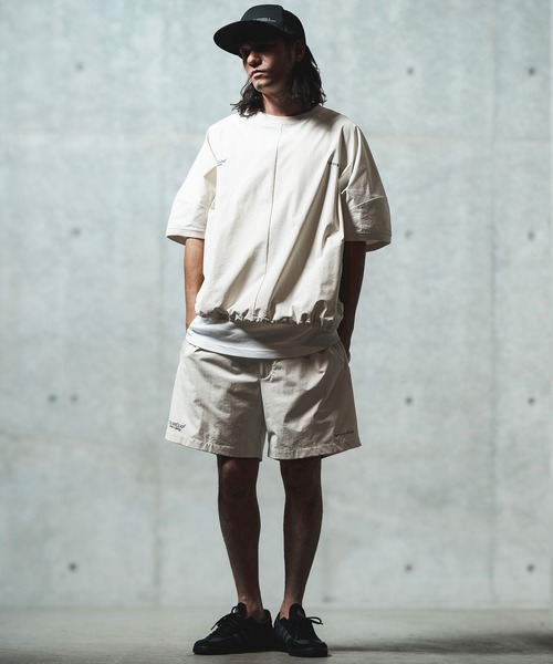 GLIMCLAP（グリムクラップ）の「mt9698- Mini-ripstop nylon fabric short-sleeve pullover Tシャツ（Tシャツ/カットソー・メンズ・ナチュラル/ブラック/ベージュ・S/M/L）」の10枚目の写真