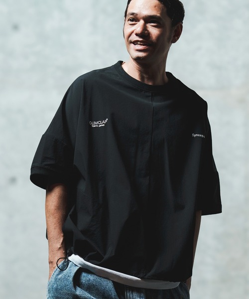 GLIMCLAP（グリムクラップ）の「mt9698- Mini-ripstop nylon fabric short-sleeve pullover Tシャツ（Tシャツ/カットソー・メンズ・ナチュラル/ブラック/ベージュ・S/M/L）」の12枚目の写真