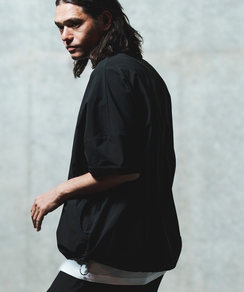 GLIMCLAP（グリムクラップ）の「mt9698- Mini-ripstop nylon fabric short-sleeve pullover Tシャツ（Tシャツ/カットソー・メンズ・ナチュラル/ブラック/ベージュ・S/M/L）」の14枚目の写真