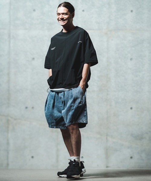 GLIMCLAP（グリムクラップ）の「mt9698- Mini-ripstop nylon fabric short-sleeve pullover Tシャツ（Tシャツ/カットソー・メンズ・ナチュラル/ブラック/ベージュ・S/M/L）」の15枚目の写真