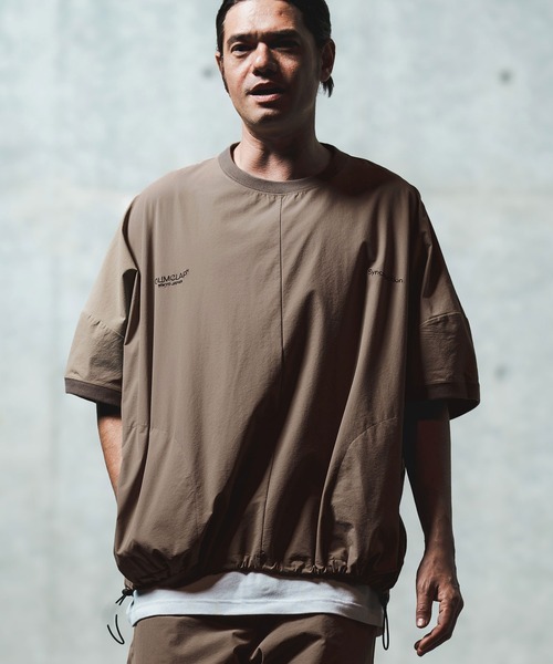 GLIMCLAP（グリムクラップ）の「mt9698- Mini-ripstop nylon fabric short-sleeve pullover Tシャツ（Tシャツ/カットソー・メンズ・ナチュラル/ブラック/ベージュ・S/M/L）」の18枚目の写真
