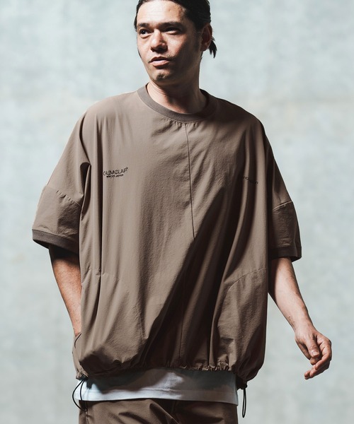 GLIMCLAP（グリムクラップ）の「mt9698- Mini-ripstop nylon fabric short-sleeve pullover Tシャツ（Tシャツ/カットソー・メンズ・ナチュラル/ブラック/ベージュ・S/M/L）」の19枚目の写真