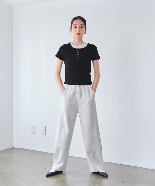 東原亜希 FORME 2025 SPRING HENRY NECK RIB CUT AND SAW