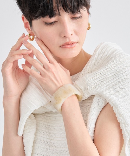 BARNYARDSTORM(バンヤードストーム)の「BARNYARDSTORM / クリアバングル(ブレスレット・レディース・ブラウン/ホワイト/ピンク・FREE)」の17枚目の写真