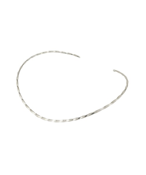 e.m.（イーエム）の「ツイストチョーカー/SILVER/メンズ/レディース（チョーカー・メンズ・シルバー・FREE）」の4枚目の写真