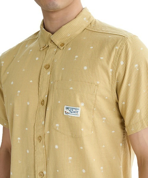 RVCA(ルーカ)の「RVCA メンズ 【EXOTICA】 EXOTICA SEERSUCKER SS 半袖シャツ 【2025年夏モデル】/ルーカ総柄スカラップ半袖シャツ(シャツ/ブラウス・メンズ・イエロー系その他/ホワイト・SMALL/MEDIUM/LARGE/X-LARGE)」の7枚目の写真