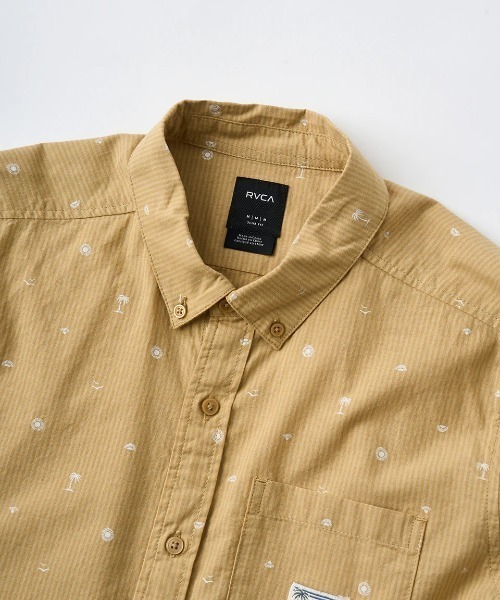 RVCA(ルーカ)の「RVCA メンズ 【EXOTICA】 EXOTICA SEERSUCKER SS 半袖シャツ 【2025年夏モデル】/ルーカ総柄スカラップ半袖シャツ(シャツ/ブラウス・メンズ・イエロー系その他/ホワイト・SMALL/MEDIUM/LARGE/X-LARGE)」の8枚目の写真
