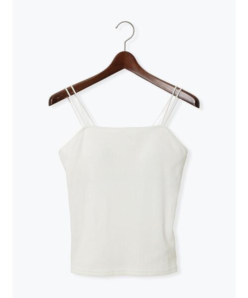 Te chichi TERRASSE（テチチテラス）の「カップ付キャミソール《2025summer catalog item》（キャミソール・レディース・オフホワイト/チャコールグレー・F）」の8枚目の写真