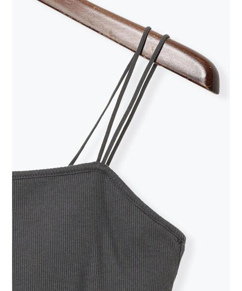 Te chichi TERRASSE（テチチテラス）の「カップ付キャミソール《2025summer catalog item》（キャミソール・レディース・オフホワイト/チャコールグレー・F）」の12枚目の写真