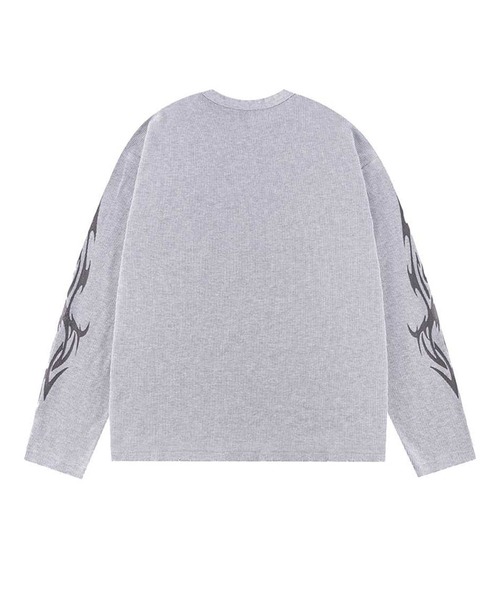 SUPPLIER(サプライヤー)の「SUPPLIER/サプライヤー Tribal Fire Pattern Thermal Long Sleeve ロンT(Tシャツ/カットソー・メンズ・グレー/ブラック・L/XL/M)」の13枚目の写真