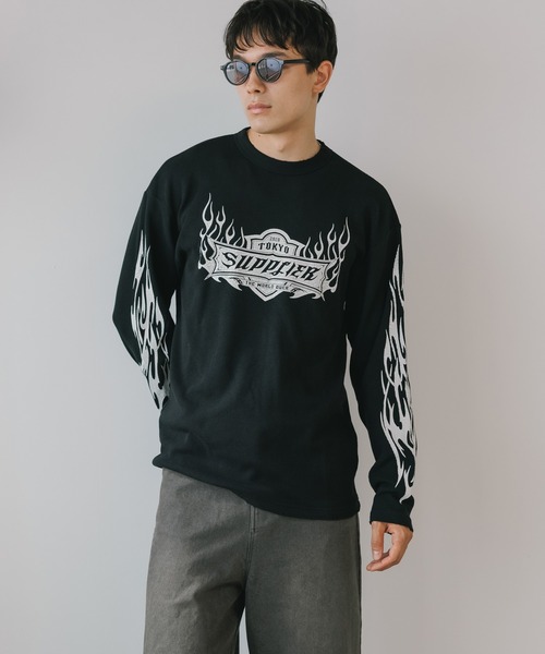 SUPPLIER/サプライヤー Tribal Fire Pattern Thermal Long Sleeve ロン