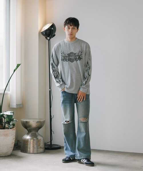 SUPPLIER(サプライヤー)の「SUPPLIER/サプライヤー Tribal Fire Pattern Thermal Long Sleeve ロンT(Tシャツ/カットソー・メンズ・グレー/ブラック・L/XL/M)」の17枚目の写真