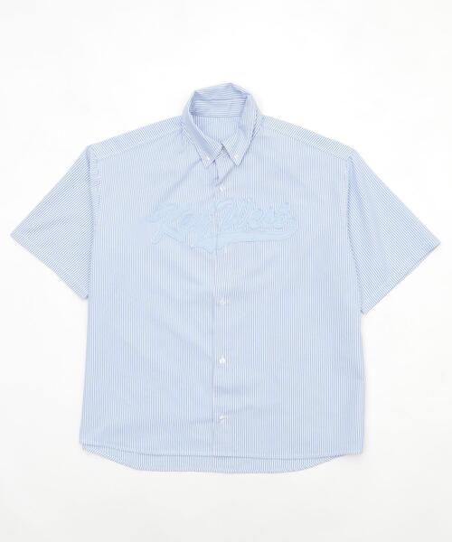 WEGO（ウィゴー）の「WEGO/オックスフォードダメージアップリケシャツ（シャツ/ブラウス・メンズ・グレー系その他4/ブルー系その他4・MEDIUM/LARGE）」の13枚目の写真