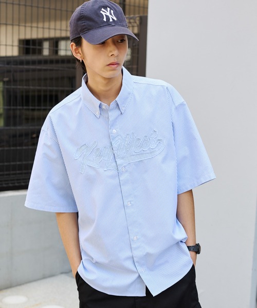 WEGO（ウィゴー）の「WEGO/オックスフォードダメージアップリケシャツ（シャツ/ブラウス・メンズ・グレー系その他4/ブルー系その他4・MEDIUM/LARGE）」の21枚目の写真