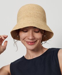 ラフィア バケットハット
