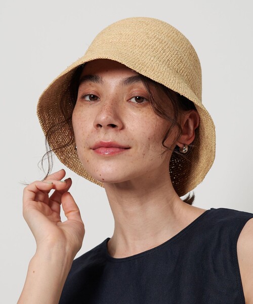 BEAUTY&YOUTH UNITED ARROWS（ビューティーアンドユースユナイテッドアローズ）の「ラフィア バケットハット（ハット・レディース・ナチュラル/オリーブ/ダークブラウン・FREE）」の14枚目の写真