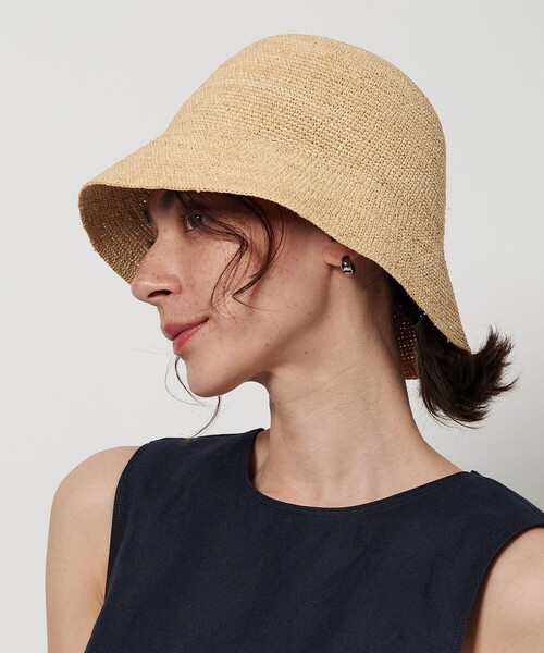 BEAUTY&YOUTH UNITED ARROWS（ビューティーアンドユースユナイテッドアローズ）の「ラフィア バケットハット（ハット・レディース・ナチュラル/オリーブ/ダークブラウン・FREE）」の15枚目の写真
