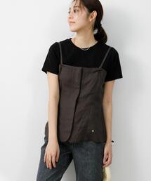 F by ROSSO リネン混ビスチェ+半袖Tシャツ