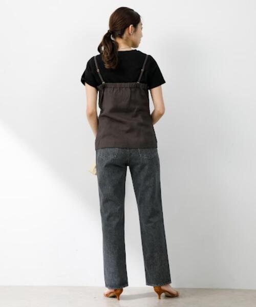 F by ROSSO（エフバイロッソ）の「F by ROSSO　リネン混ビスチェ+半袖Tシャツ（Tシャツ/カットソー・レディース・ベージュ/チェック/チャコールグレー・FREE）」の22枚目の写真