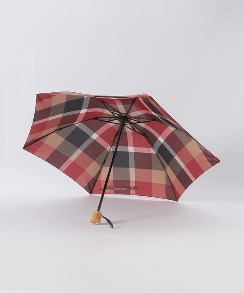 極美品✨ブルーレーベルクレストブリッジ　あ折り畳み傘　チェック　収納袋付　ピンク クレストブリッジチェック折り畳み傘（折りたたみ傘）｜BLUE