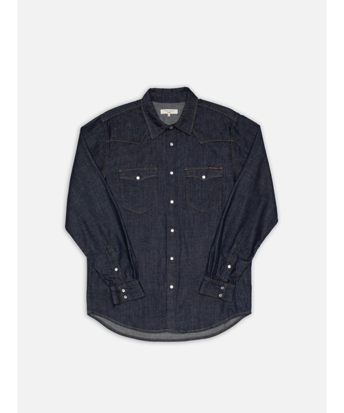 Nudie Jeans(ヌーディージーンズ)の「Nudie Jeans/ヌーディージーンズ George / デニムシャツ / Dark Blue(シャツ/ブラウス・メンズ・ダークブルー・S/M/L)」の1枚目の写真