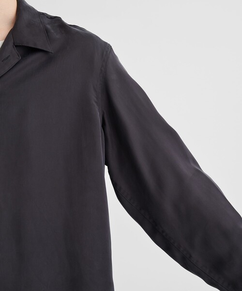 オープンカラークロップドシャツ　T.GRAY PUBLIC TOKYO（パブリックトウキョウ） シャツ GRクロスオープンカラー