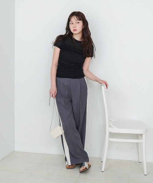 Bab（バブ）の「ドレープニットトップス（その他トップス・レディース・ブラック/オフホワイト/ピンク/グリーン・M）」の19枚目の写真