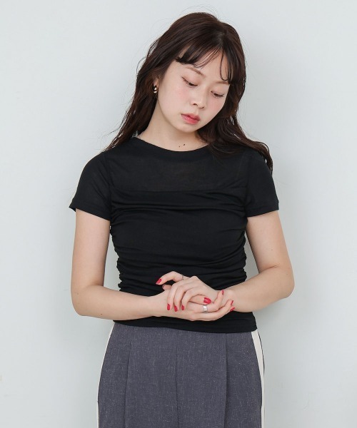 Bab（バブ）の「ドレープニットトップス（その他トップス・レディース・ブラック/オフホワイト/ピンク/グリーン・M）」の20枚目の写真