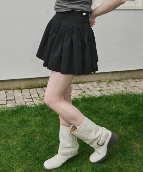 GIUNON（ジウノン）の「random pleated skirt pants / ランダムプリーツスカートパンツ（スカート・レディース・ブラック/グレー・FREE）」の14枚目の写真