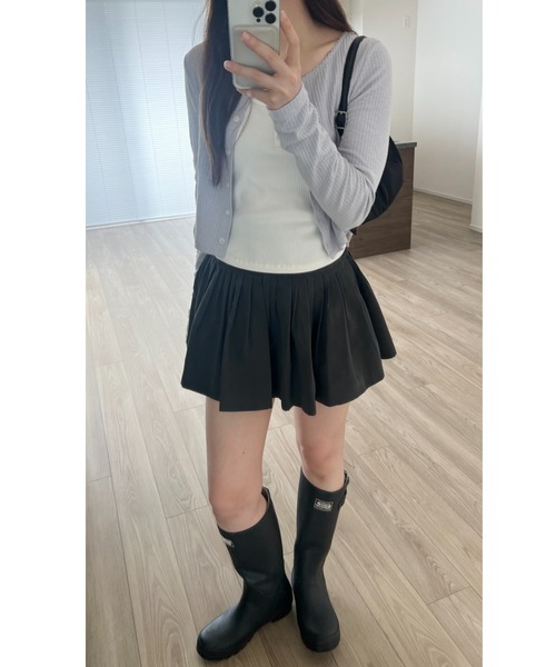 GIUNON（ジウノン）の「random pleated skirt pants / ランダムプリーツスカートパンツ（スカート・レディース・ブラック/グレー・FREE）」の18枚目の写真