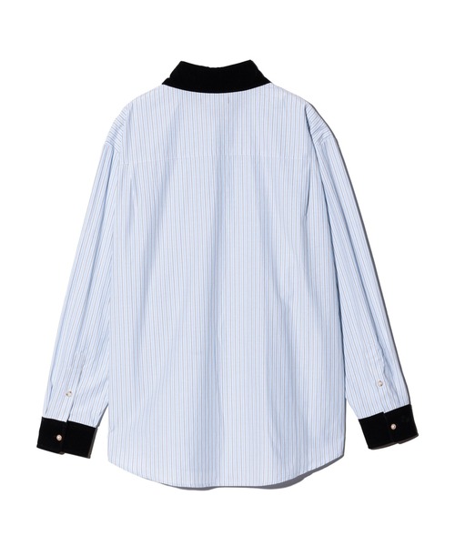 glamb（グラム）の「Noble Velvet Collar Shirt / ノーブルヴェルヴェットカラーシャツ（シャツ/ブラウス・メンズ・ホワイト/ブルー・S/M/L）」の5枚目の写真