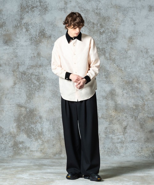 glamb（グラム）の「Noble Velvet Collar Shirt / ノーブルヴェルヴェットカラーシャツ（シャツ/ブラウス・メンズ・ホワイト/ブルー・S/M/L）」の8枚目の写真