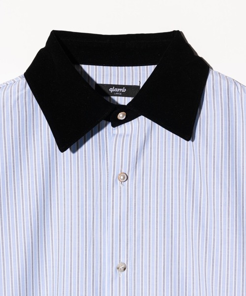 glamb（グラム）の「Noble Velvet Collar Shirt / ノーブルヴェルヴェットカラーシャツ（シャツ/ブラウス・メンズ・ホワイト/ブルー・S/M/L）」の18枚目の写真