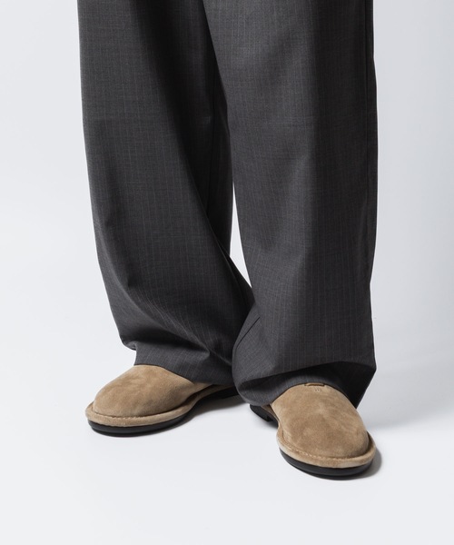 靴 ATTACHMENT COW LEATHER SUEDE SANDALS ATTACHMENT COW LEATHER SUEDE SANDALS