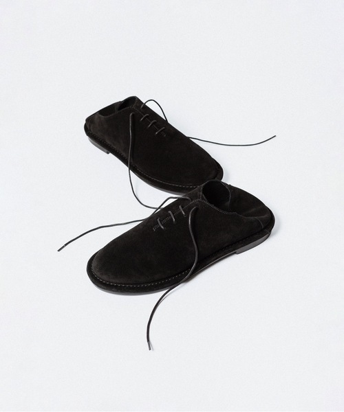 ATTACHMENT(アタッチメント)の「カウレザースエード バブーシュ / COW LEATHER SUEDE BABOUCHE(スリッポン・メンズ・ブラウン/ベージュ/ブラック・42/41/43)」の14枚目の写真