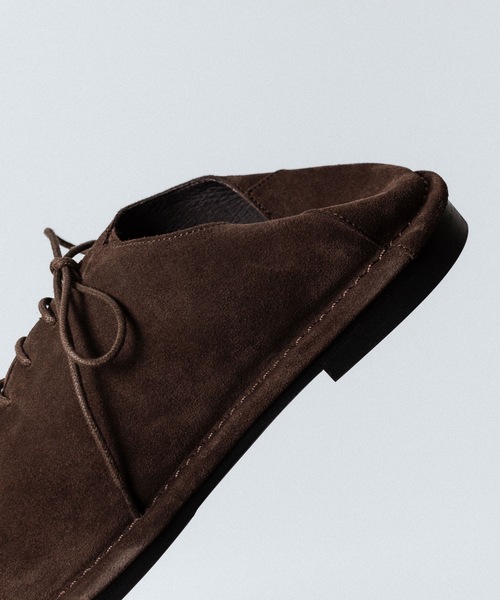 靴 ATTACHMENT COW LEATHER SUEDE SANDALS ATTACHMENT（アタッチメント） スリッポン カウレザースエード