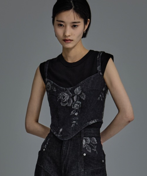FETICO/フェティコ】《STUDIOUS別注》ROSE DENIM BUSTIER