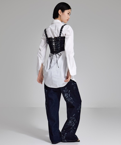 セール】【FETICO/フェティコ】《STUDIOUS別注》ROSE DENIM BUSTIER