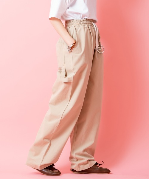 a.p.o.v.(エーピーオービー)の「a.p.o.v. カラビナキーリング付きワイドワークコットンパンツ(チノパンツ・メンズ・ベージュ/ホワイト/チャコール/ブラック・ONESIZE)」の12枚目の写真