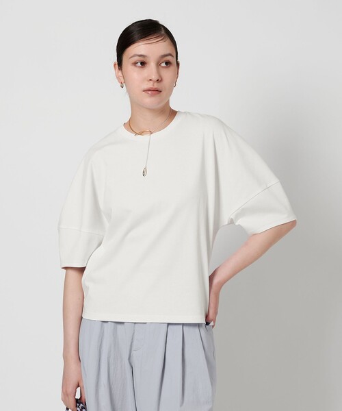 BEAUTY&YOUTH UNITED ARROWS(ビューティーアンドユースユナイテッドアローズ)の「コットン カーブスリーブ 5分袖カットソー 2(Tシャツ/カットソー・レディース・ブラック/オフホワイト/ベージュ・FREE)」の11枚目の写真