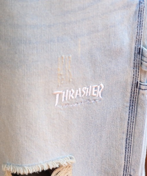 THRASHER（スラッシャー）の「THRASHER　デニムペインターハーフパンツ（デニムパンツ・メンズ・ブラック/インディゴブルー/サックスブルー/ブルー系その他/ブラック系その他/ライトブルー・X-LARGE/MEDIUM/LARGE）」の11枚目の写真