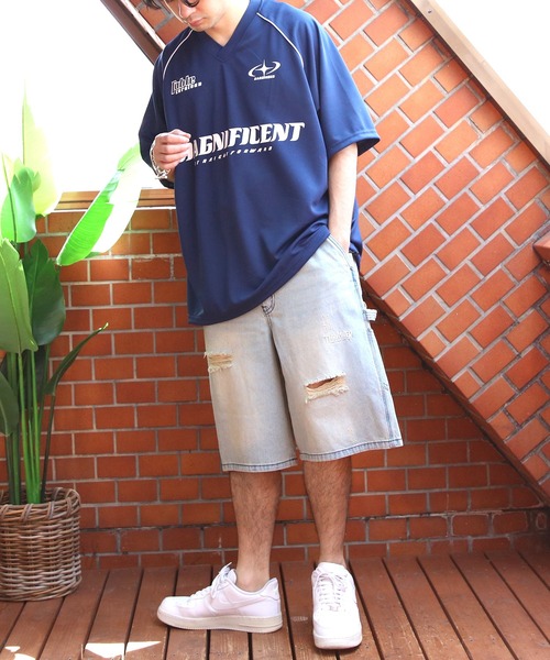 THRASHER（スラッシャー）の「THRASHER　デニムペインターハーフパンツ（デニムパンツ・メンズ・ブラック/インディゴブルー/サックスブルー/ブルー系その他/ブラック系その他/ライトブルー・X-LARGE/MEDIUM/LARGE）」の15枚目の写真