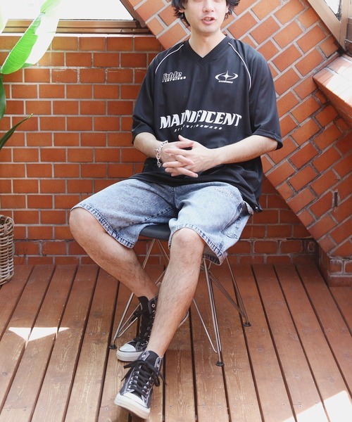 THRASHER（スラッシャー）の「THRASHER　デニムペインターハーフパンツ（デニムパンツ・メンズ・ブラック/インディゴブルー/サックスブルー/ブルー系その他/ブラック系その他/ライトブルー・X-LARGE/MEDIUM/LARGE）」の22枚目の写真