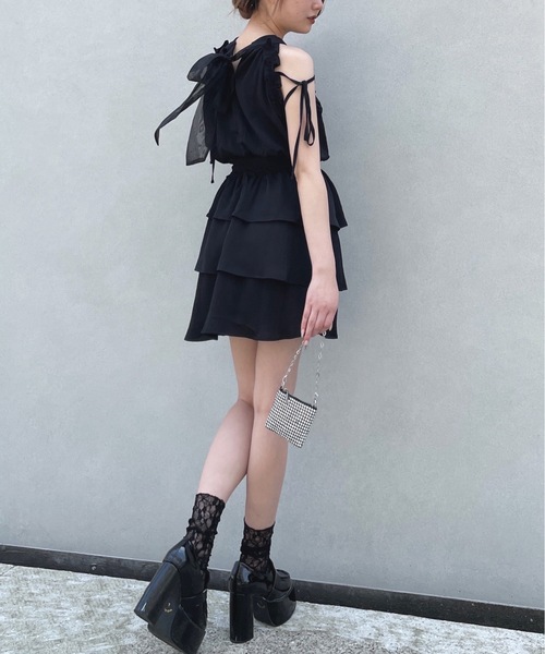 最終値下げ【新品使用】アメスリワンピース dazzlin ワンピース アメスリフリルシェイプワンピース